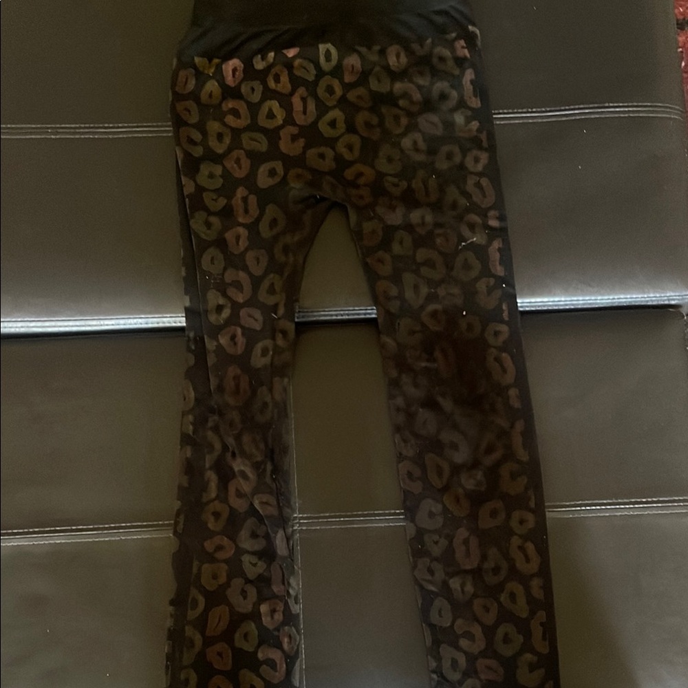 Black Leopard Print Leggings